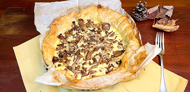 Tarte aux girolles