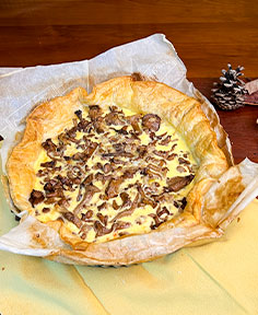 Tarte aux girolles