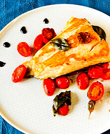 Pavés de saumon grillés au chorizo