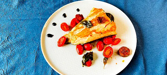 Pavés de saumon grillés au chorizo