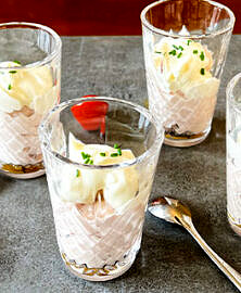 Verrines de mousse de jambon et sa chantilly