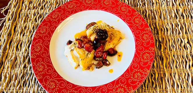 Pavés de cabillaud aux tomates cerises et chorizo