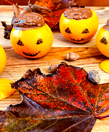 Clémentines d’Halloween à la mousse au chocolat