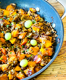 Mijoté de potimarron aux lentilles