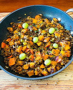 Mijoté de potimarron aux lentilles