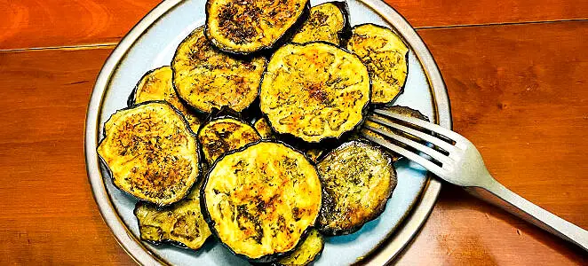 Rondelles d’aubergine aux herbes de Provence