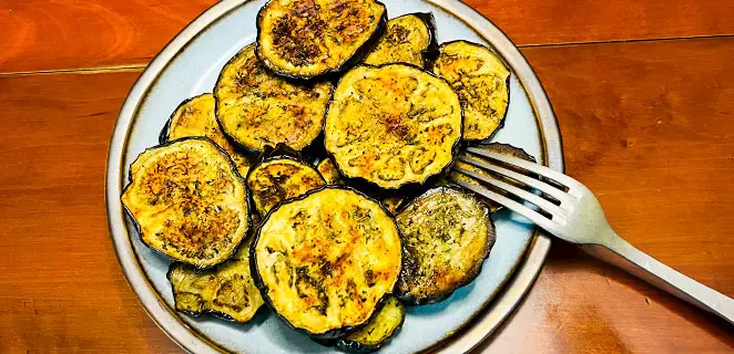 Rondelles d’aubergine aux herbes de Provence