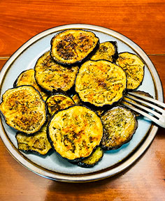 Rondelles d’aubergine aux herbes de Provence