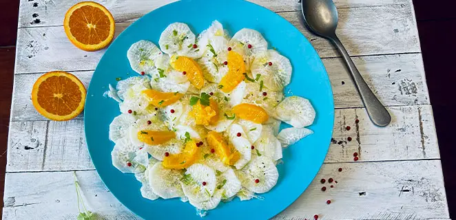 Salade de radis noir aux agrumes