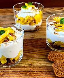 Verrine à la mangue et spéculos
