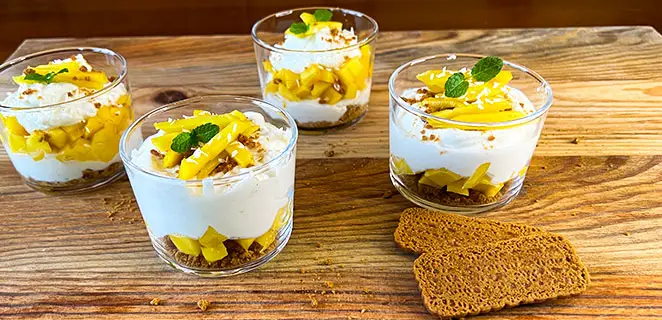 Verrine à la mangue et spéculos