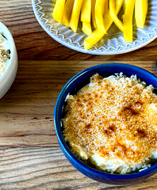 Crème brûlée à la mangue