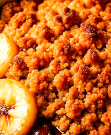 Crumble banane chocolat