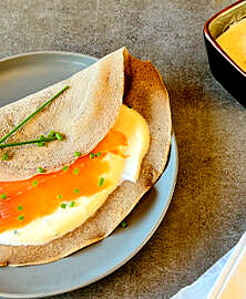 Galette de sarrasin au saumon fumé