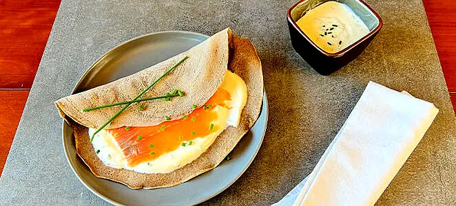 Galette de sarrasin au saumon fumé