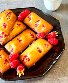 Financiers à la framboise