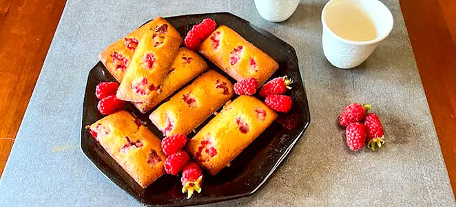 Financiers à la framboise