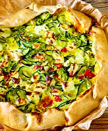 Quiche courgette poivron à la feta