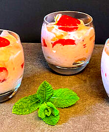 Tiramisu à la fraise (sans œufs)