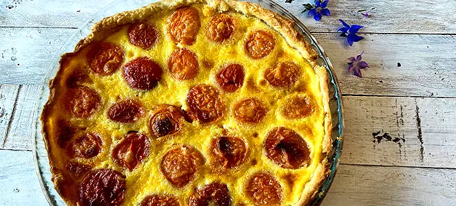 Tarte aux abricots et poudre d’amande