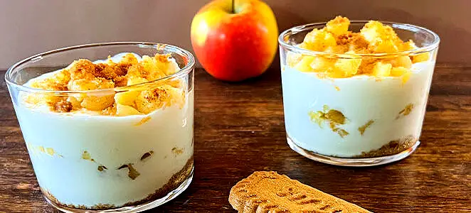 Délicieuses verrines aux pommes et spéculoos
