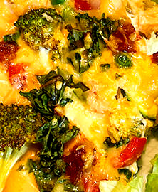 Tarte dâhiver au brocoli et poivron rouge