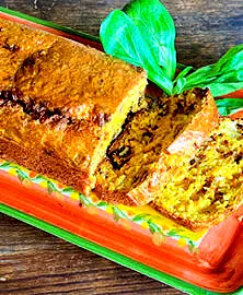 Cake salé butternut, noix et roquefort