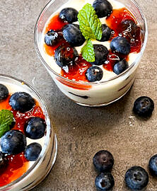 Trifle aux myrtilles