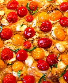 Tarte rapide aux tomates cerise