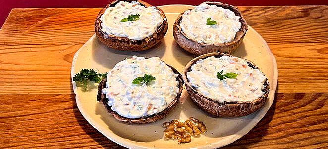 Champignons Portobello farcis