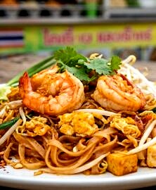 Pad thaĂŻ aux crevettes (sans gluten, en 25 min)