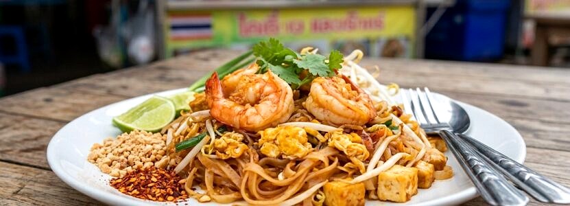 Pad thaï aux crevettes (sans gluten, en 25 min)