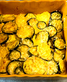 Courgettes et pommes de terre en gratin
