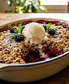Crumble pommes-mûres (sans gluten, vegan)