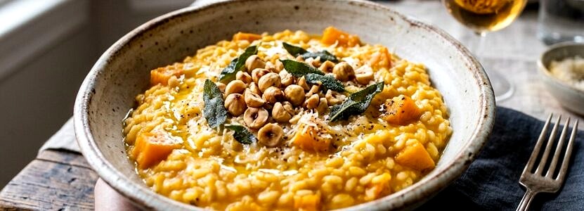 Risotto crémeux au butternut et noisettes torréfiées