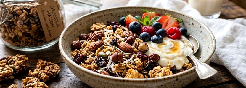 Granola maison croustillant 100% naturel (sans gluten, vegan)